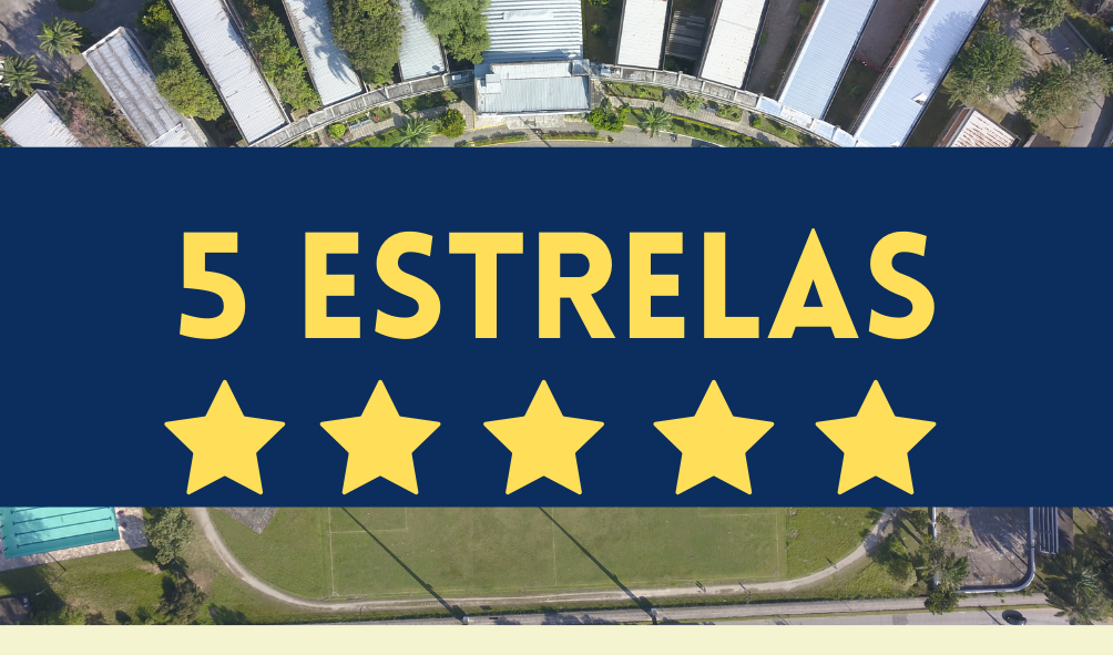 imagem do campus com a frase 5 estrelas