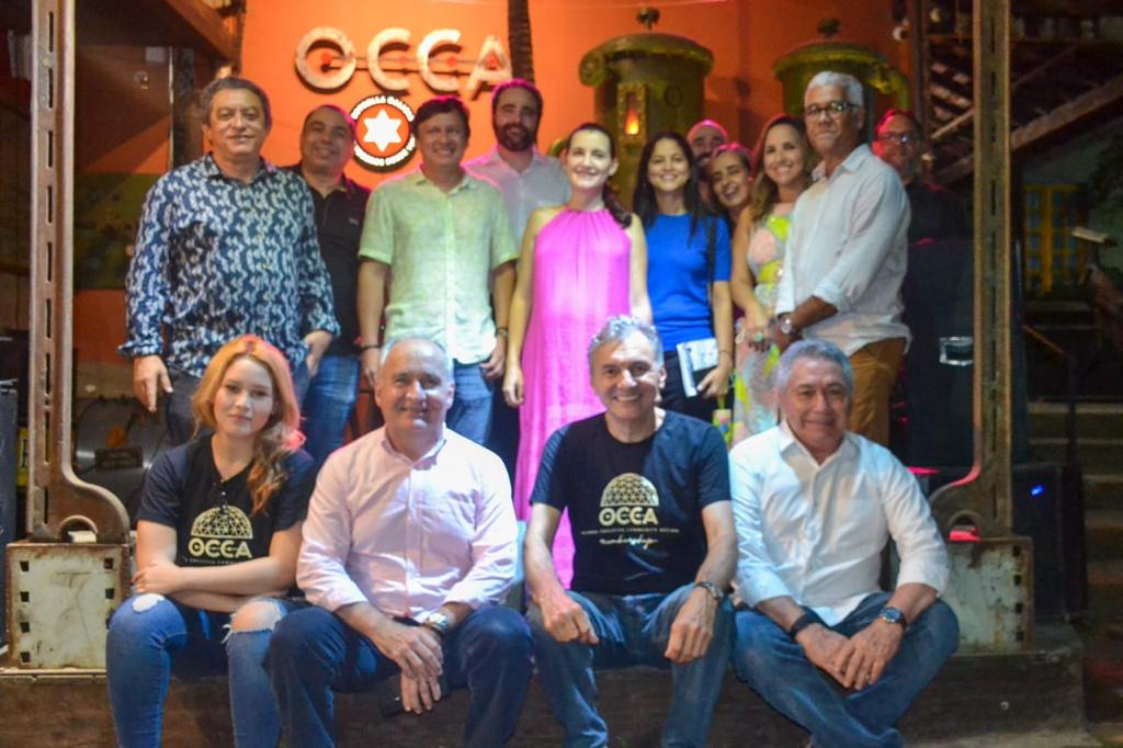 Grupo visitante do novo espaço