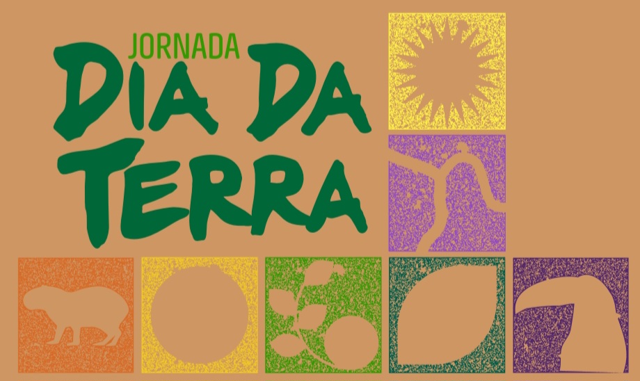 Imagem cor marrom claro com a logo Jornada Dia da Terra 