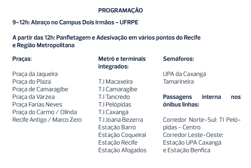 programação dia d recife