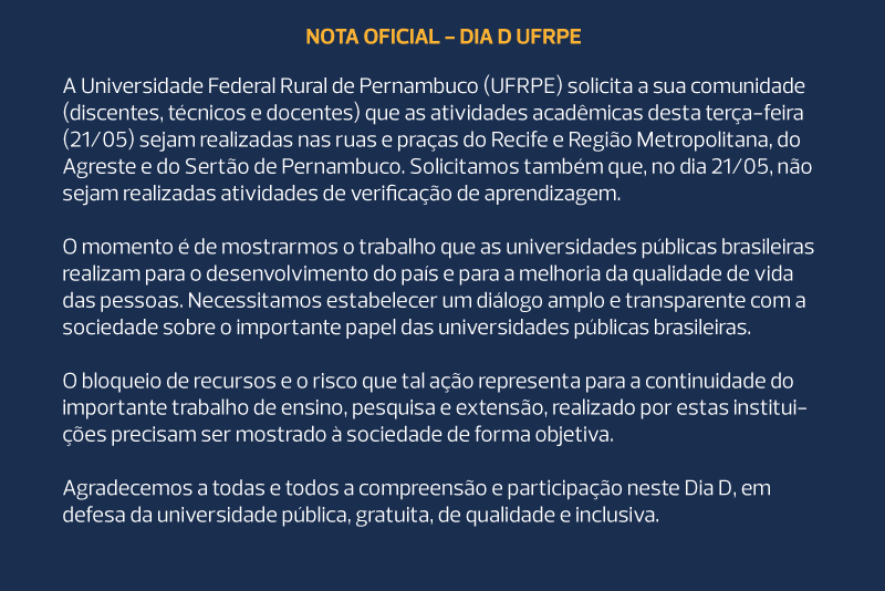 Imagem com comunicado