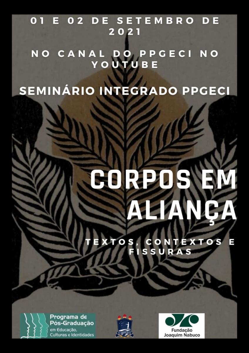 card de divulgação do seminário com folhas de fudno