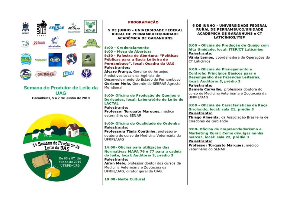 programação do evento