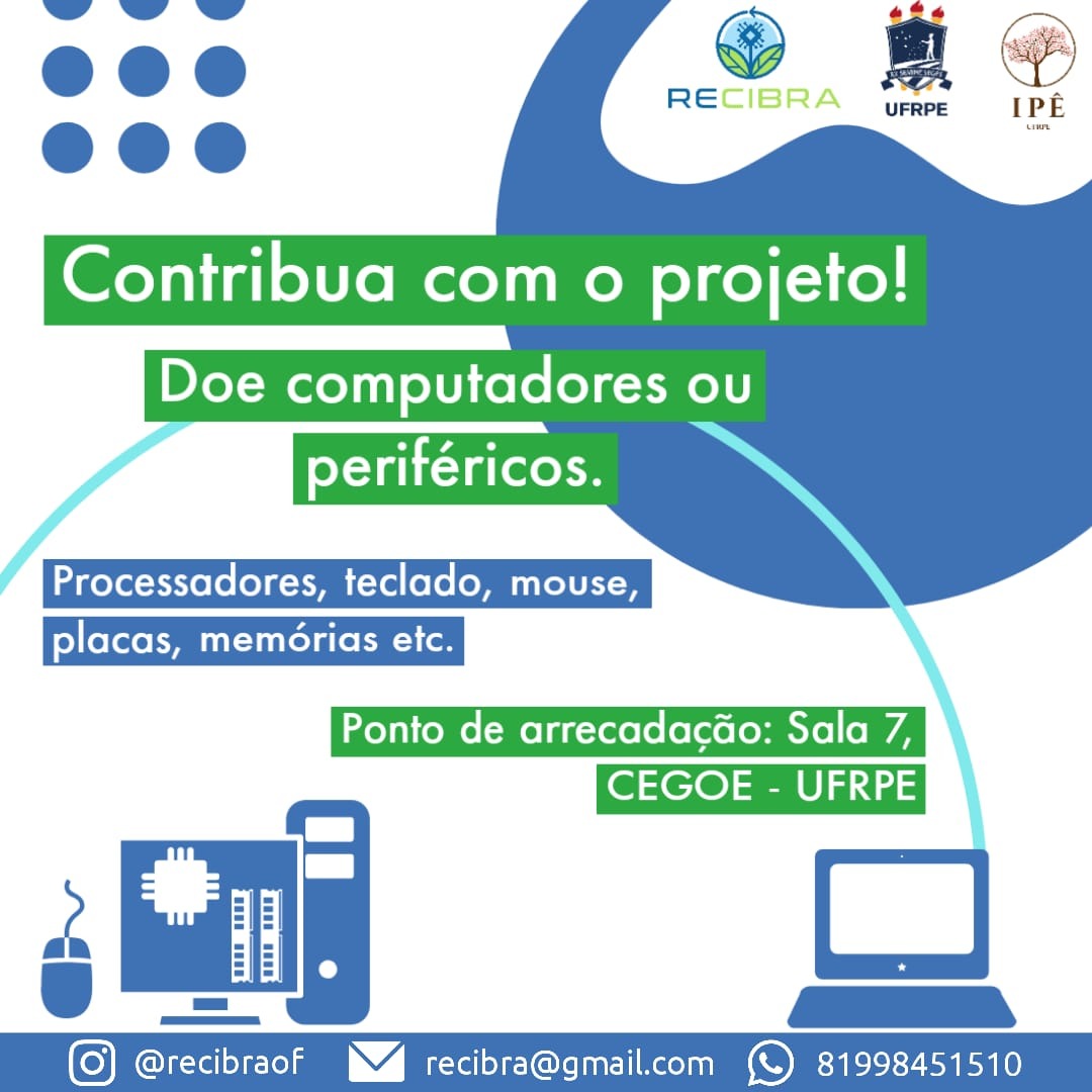 card de divulgação para doações