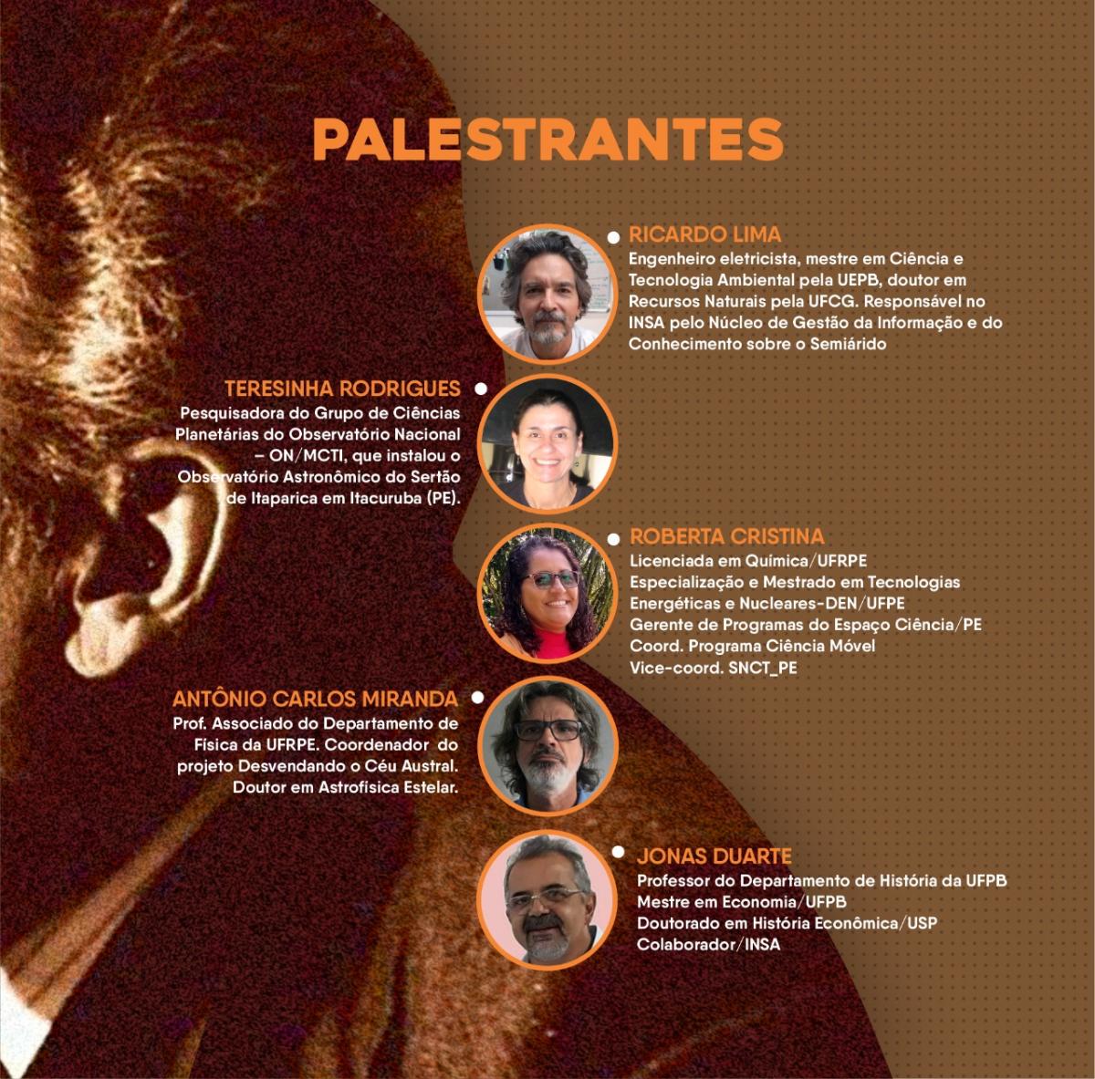 card com palestrantes